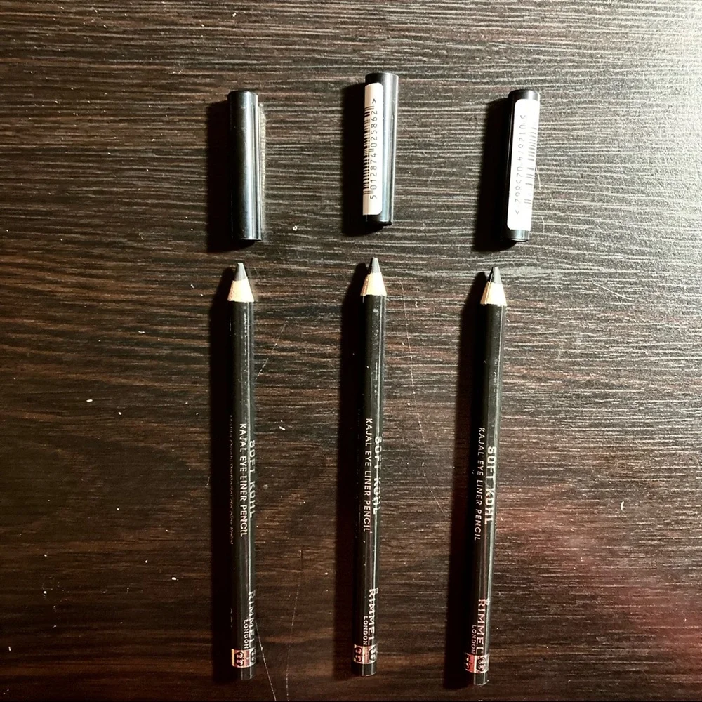 🆕 Pack of Three (3) Rimmel Soft Kohl Eyeliner Jet Black 0.04 Ounces